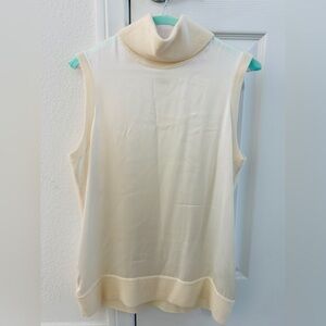 Elie Tahari Cream Sleeveless Tank Top